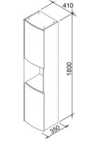 Słupek SB Uni Rosa - rysunek techniczny
