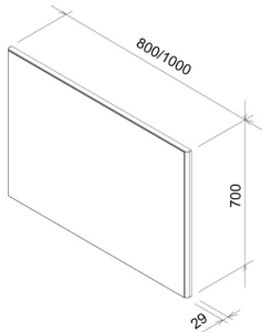 Lustro Ring 800 szare (produkt poekspozycyjny) szkic