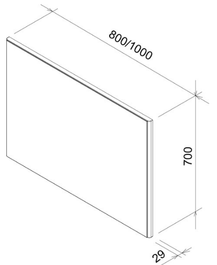 Lustro Ring 800 szare (produkt poekspozycyjny) szkic