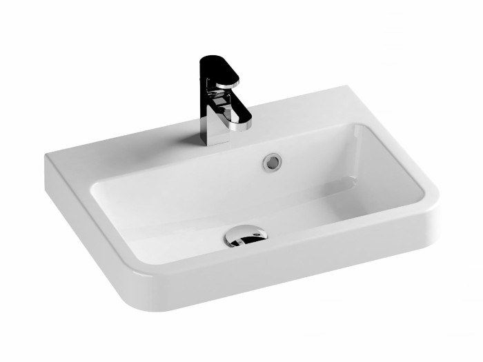 Umywalka konglomeratowa BE HAPPY II 550 biała z otworami zdj.1.jpg