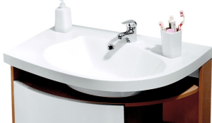 Umywalka konglomeratowa ROSA COMFORT nablatowa L biała z otworami.png