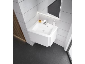 Umywalka konglomeratowa 10° Lewa  biała z otworami zdj.3.jpg