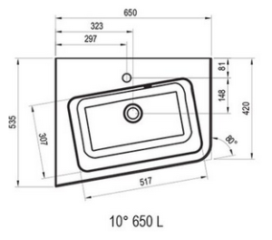 Umywalka Narożna Lewa 650.PNG