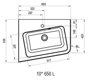 Umywalka Narożna Lewa 650.PNG