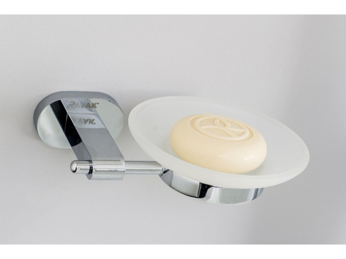 Mydelniczka naścienna szklana Ravak CR 200.00 chrom, szkło matowe 1.jpg