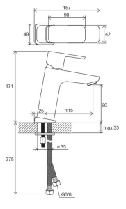 TD F 014.20 bateria czarna umywalkowa 10° FREE stojąca 170 bez korka  rys.techniczny.PNG