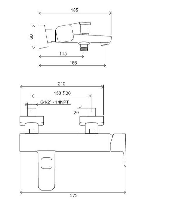 TD F 022.20 bateria czarna wannowa 10° FREE naścienna rys.techniczny.PNG