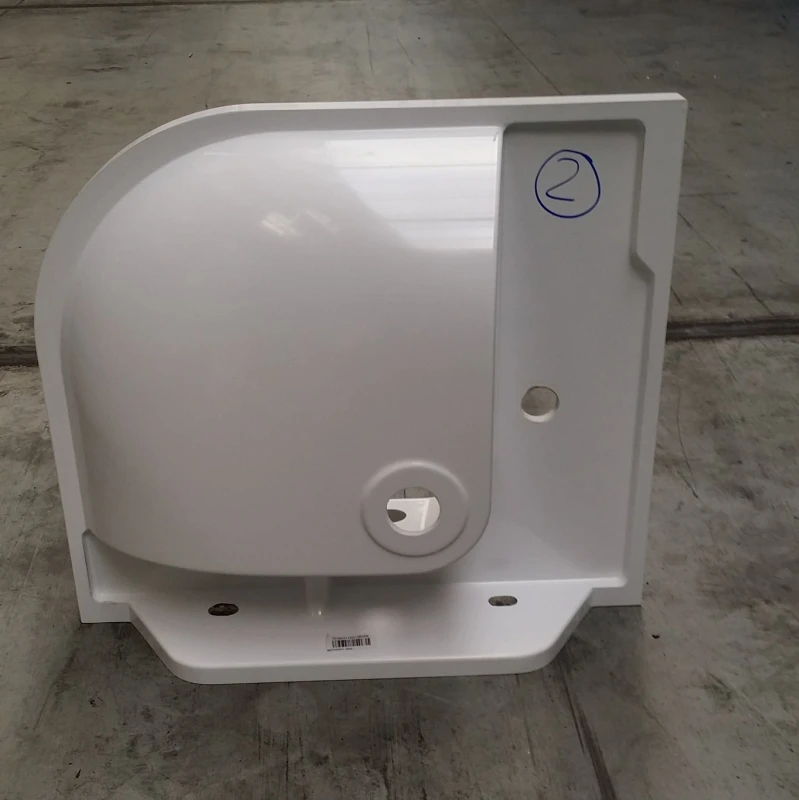 Umywalka BEHAPPY Lewa biała z otworem (produkt poekspozycyjny)