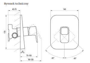 Bateria podtynkowa 10° TD 066.00 R-box bez przełącznika rys.tech..PNG