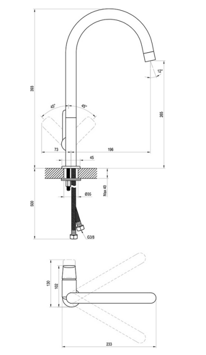 CL 016.00 bateria umywalkowa CLASSIC stojąca z obrotową wylewką RYS.TECH..PNG