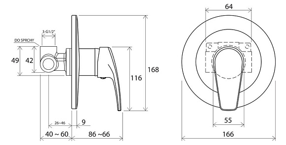 Bateria podtynkowa NEO NO 062.00  bez przełącznika rys.tech..PNG