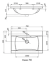 Wymiary umywalka classic 700.webp