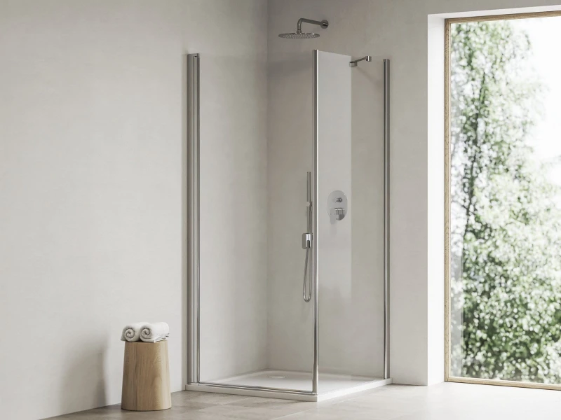 Brodzik prysznicowy PERSEUS PRO-90 CHROME konglomerat, biały  2.jpg