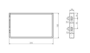 Konsola Mocowanie umywalki CLASSIC 400 nierdzewna  rysunek.PNG