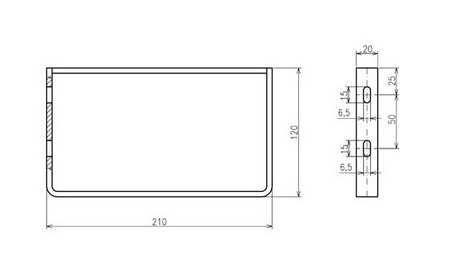 Konsola Mocowanie umywalki CLASSIC 400 nierdzewna  rysunek.PNG