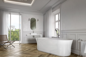 Wanna wolnostojąca YPSILON  180x80 biała z czarnym odpływem i przelewem  5.png