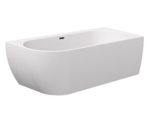 Wanna wolnostojąca FREEDOM CORNER P  170x80 biała z czarnym odpływem i przelewem.png