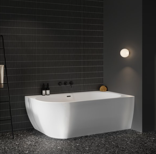 Wanna wolnostojąca FREEDOM CORNER P  170x80 biała z czarnym odpływem i przelewem 3.png