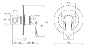 RS 062.00 bateria podtynkowa ROSA bez przełącznika rys.tech..PNG