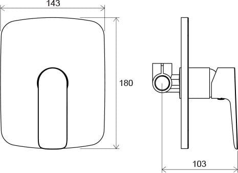 Bateria podtynkowa CL bez przełącznika 062.00 (produkt poekspozycyjny)