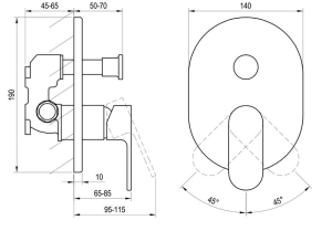 CR 065.00 R-box bateria podtynkowa CHROME z przełącznikiem wymiary.PNG
