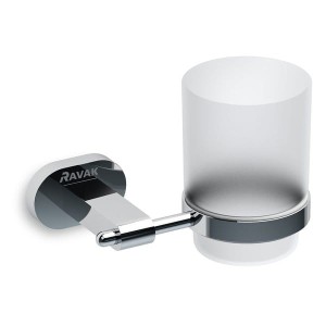 Kubek szklany z uchwytem naściennym CHROME CR 210.00.jpg