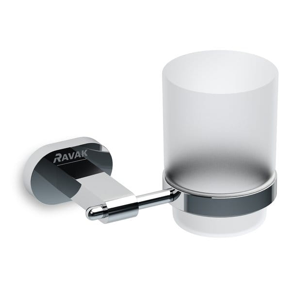 Kubek szklany z uchwytem naściennym CHROME CR 210.00.jpg