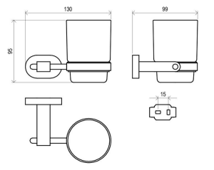Kubek szklany z uchwytem naściennym CHROME CR 210.00    rysunek.PNG