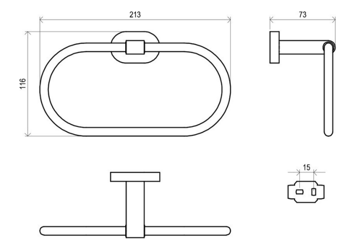 CR 300.00 wieszak na ręcznik owalny CHROME.PNG